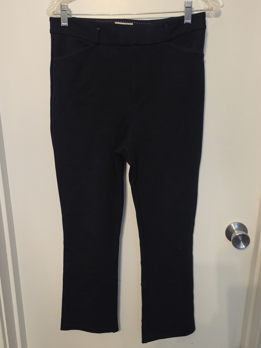 Anthropologie Black Straight-Leg Pants